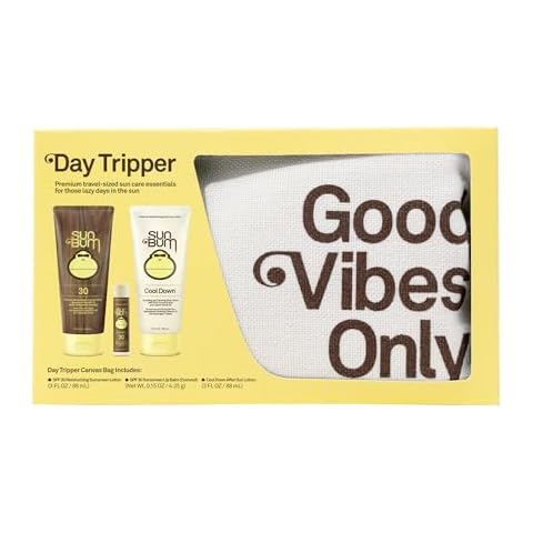 Sun Bum Premium Day Tripper | Travel-Sized Sun Care Pack with Sunscreen Lotion, Sunscreen Lip Balm and Hydrating Cool Down Lotion | Broad Spectrum UVA/UVB Protection Cover