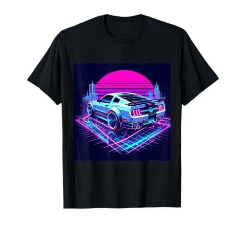 Synthwave Retrowave Outrun 80's Sports Car Graphic T-Shirt
