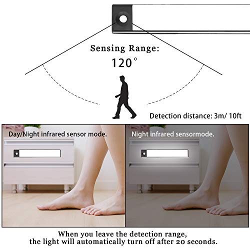 Under Cabinet Lights, Stepless Dimming Ultrathin Cordless Cabinet LED Lighting Stick Motion Sensor Light Indoor, USB Rechargeable Under-Counter Light Fixtures Smart Homelife Lights, Led Closet Light - Thumbnail 4