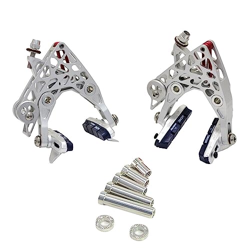 KCNC CB4 Road Bike Brake-Hill Calipers Brake Set (Front & Rear), Silver, SK2769