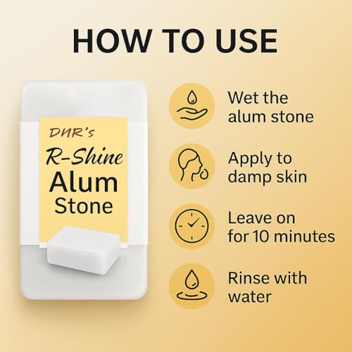 Image of DNRs Rshine Alum Stone Bar (Pack of 4) Natural Fitkari Stone for Skin Tightening & Water Purification | Crystal White Alum Bar for Underarms (100 G)