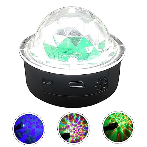 Mipcase 1 pieza Lámpara de Controlada por Voz Luz Disco con Batería Recargable para Ktv y Bares Bola de Cristal Rgb para Fiestas y Decoración Dj