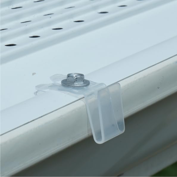 Miniatura 5 de Raptor Gutter Guard Clips de luz exterior  100 unidades  Tornillos incluidos (compatible con cualquier protector de canalón)