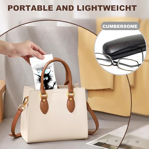 Image of Anikathy 2Pcs Sunglass Eyeglass Glasses Case Soft PU Leather with Cleaning Cloth Cute Glasses Pouch Bag for Men Women Girs