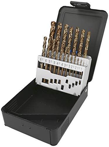 Heller Tools 990 Co HSS Cobalt Edelstahlbohrer, 19-teilig Ø 1-10 mm, bohrer metall, bohrer für...