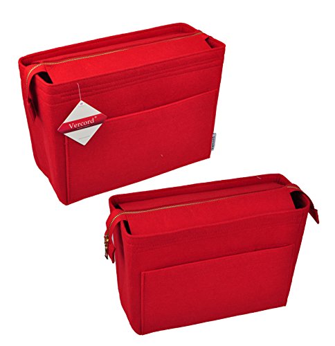 Organizador para bolso de fieltro rojo tamaño grande miniatura 5