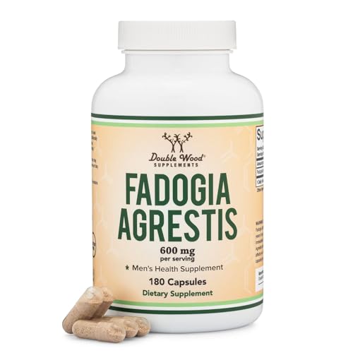 Double Wood Supplements Fadogia Agrestis 600mg Per Serving (180 Capsules) Powerful Extract to Support Healthy Testosterone Levels and Athletic Performance (Made and d in the USA)