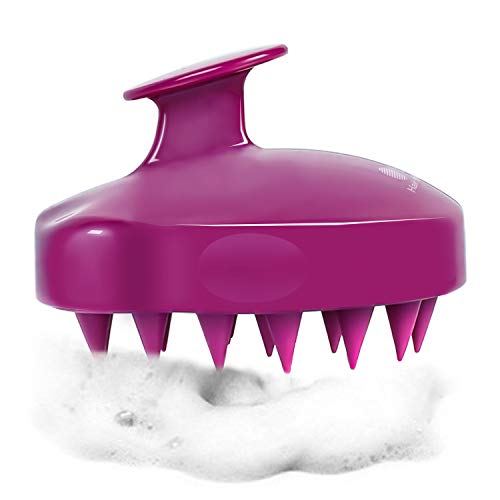 Heeta Scalp Massager, Updated Hair Shampoo Brush for Wet and Dry Hair, Scalp Massage Brush for Women, Men and Pet (Purple)