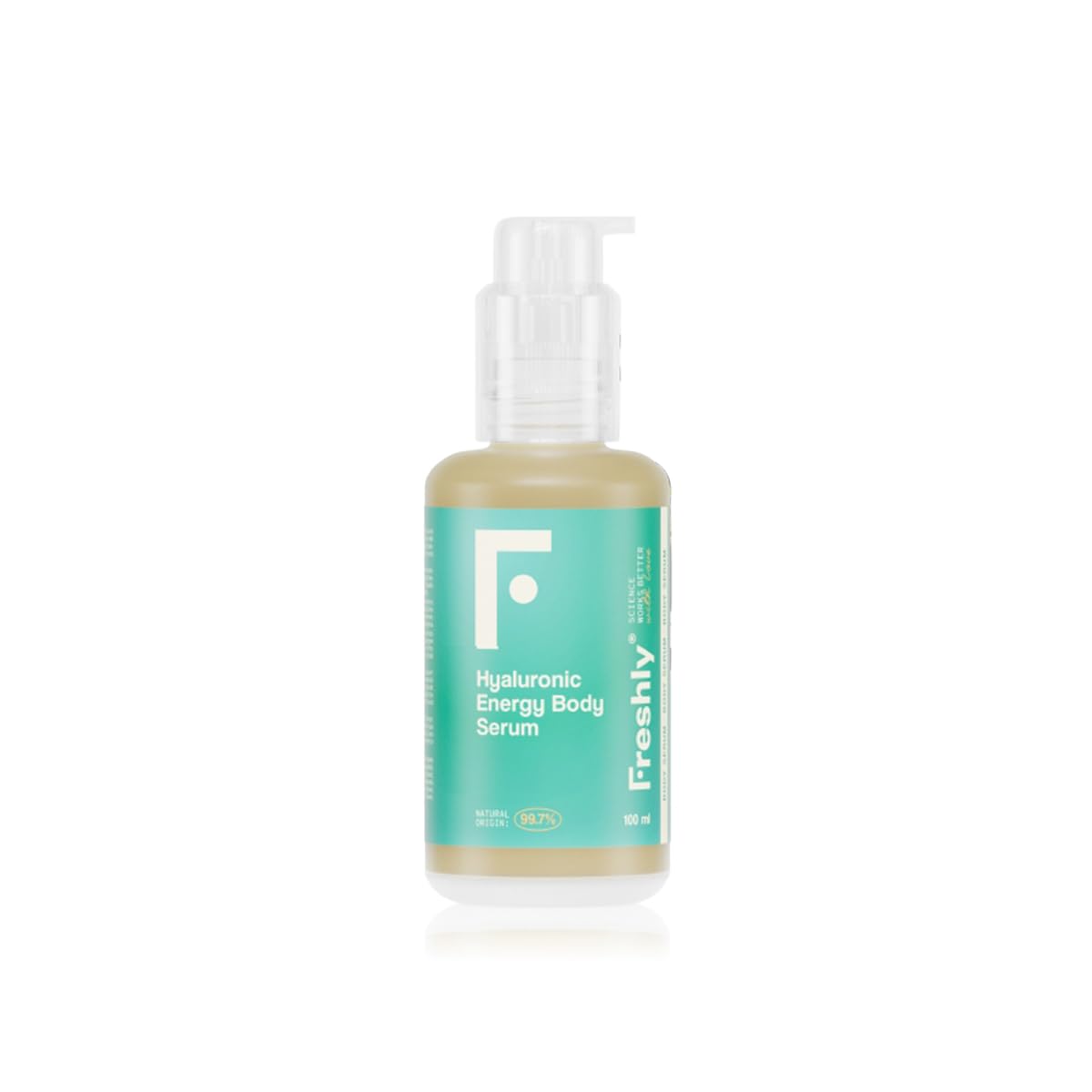 Freshly Cosmetics Hyaluronic Energy Body Serum 100 ml | Siero Corpo 99,7% Naturale con Acido Ialuronico e Mentolo | Effetto Freschezza Immediato | Idratazione e Comfort per Gambe Affaticate