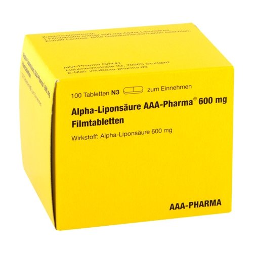 ALPHA LIPONSÄURE AAA- Pharma 600 mg Filmtabletten 100 St