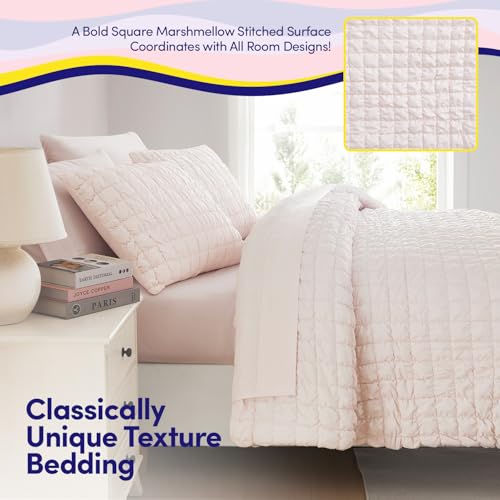 Image of Kids Full Size Bed in a Bag Tufted Comforter & Sheet Set - Complete Bedding Set with Corner Strap Fitted Sheet, Ultra Soft Lightweight All Season Comforter, Girls Bedroom, Dorm, Guest Room