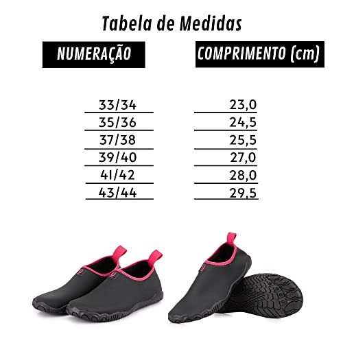 Sapatilha Aquática Náutica Neoprene Trilha Piscina Praia Pesca Camping - Híbrida - Seca Rápido - Cal
