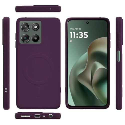 Image of Back Cover | MagFit Ring Design (Non-Magnetic) | Shockproof Case | Anti-Slip Grip | Raised Camera Edges | Slim Protective Case for Motorola Moto G67 Power 5G / G57 Power 5G (Purple)