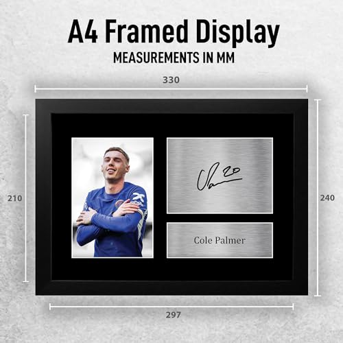 HWC Trading FR A4 Cole Palmer Chelsea Geschenke Gedrucktes Signiertes Autogramm Foto für Fußball Anhänger and Fans - A4 Gerahmt