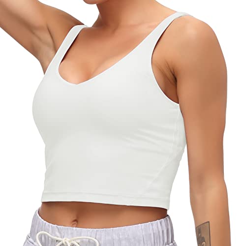 Image of Dragon Fit Sports Bra for Women Longline Padded Bra Yoga Crop Tank Tops Fitness Workout Running Top