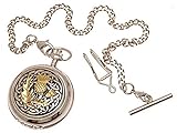 Eine schöne, handgegossene Taschenuhr aus massivem Zinn. Durchmesser: 47 mm