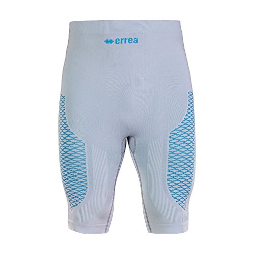 Erreà Bayamo – Unisex Mens and Women's Baselayer Short – Universal High-Tech 3D Functional Shorts Jacquard Shorts Junior & Adult, grau-zyanblau