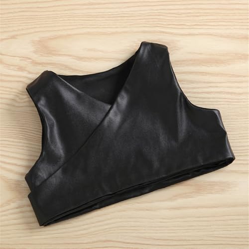 White Girls Dress PU Leather Vest for Girls4