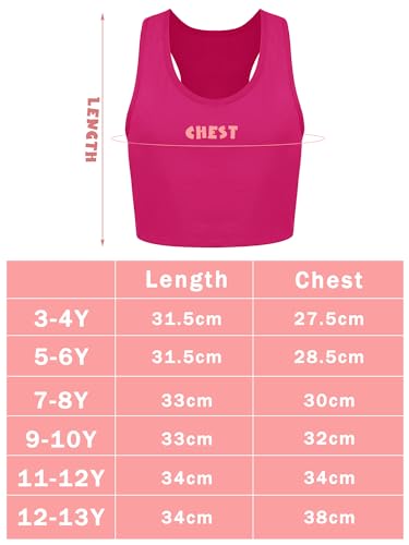 Image of Geyoga 6 Pieces Girls Dance Tank Top Racerback Crop Top Sleeveless Dance Outfit for Ballet Hip Hop Athletic Wear