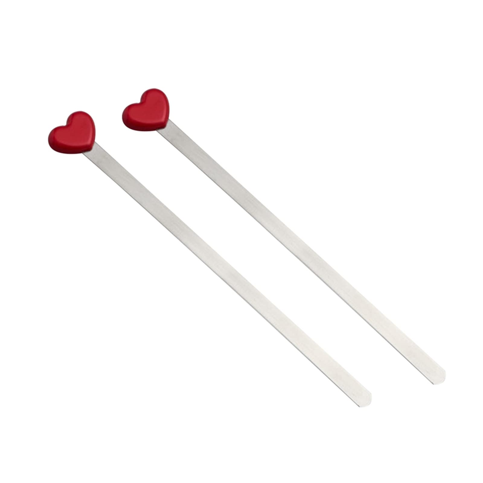 Spersonalizowane zakładki Zakładka do książki Metal Heart w kolorze czerwonym i srebrnym, zestaw 2 sztuk(Red)