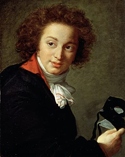 Image murale portrait classique Vigée Lebrun pour salon chic