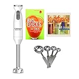 Cuisinart Smart Stick Two-Speed Hand Blender Set w/Measuring Spoon Set & 2 Recipe Books Bundle (4...