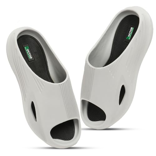 DOCTOR HEALTH SUPER SOFT Orthopedic Slides for Men – Anti-Skid Arch Support Slippers for Heel & Foot Pain Relief | Everyday Wear Chappal for Men