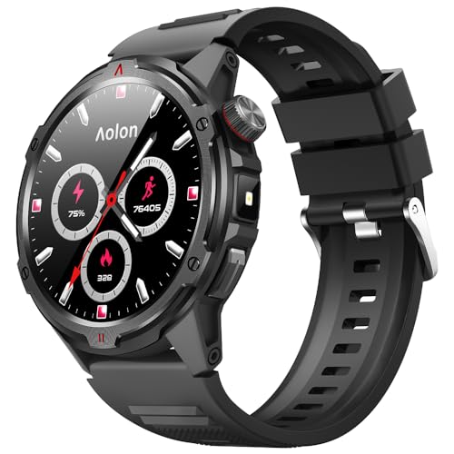 AOLON Tetra R4 3.6 cm HD AMOLED Sport Smartwatch für Herren...