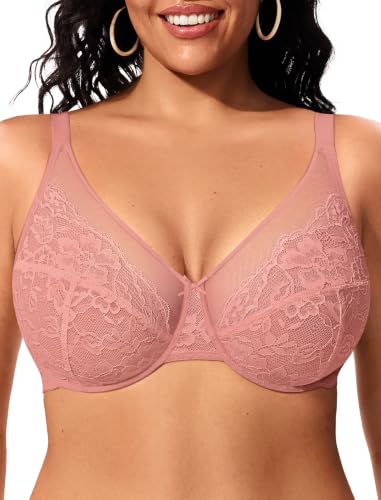 Image of ProKloud Minimizer Bras for Women Full Coverage Supportive Push Up Bra | High Support Bras for Large Breast Women, No Foam Unpadded Lightweight Unlined Lace Bras for Everyday Wear