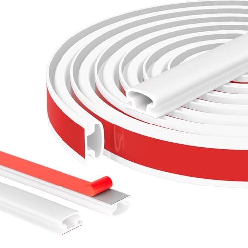 Weather Stripping Door Seal Strip,Door Weather Stripping,Self-Adhesive Door Seal Strip for Door Frame Weatherstripping Soundproofing Insulation Sealing Strip for Windows (White, 33FT)