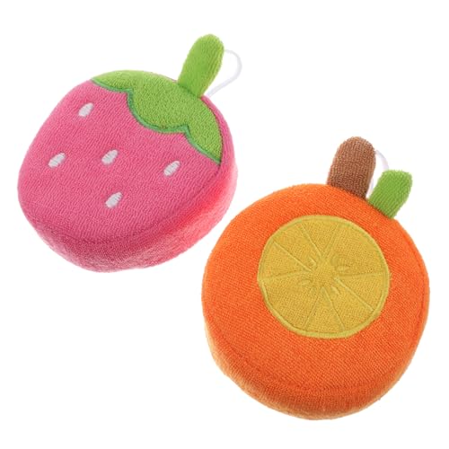 TOVINANNA 2 Piezas Exfoliante De Baño De Frutas Para Bebés Doble Depuradores De Ducha De Frutas Jugar Juguetes Para Depurador De Bañera Bocanadas Divertido Fibra De Poliéster Esponja