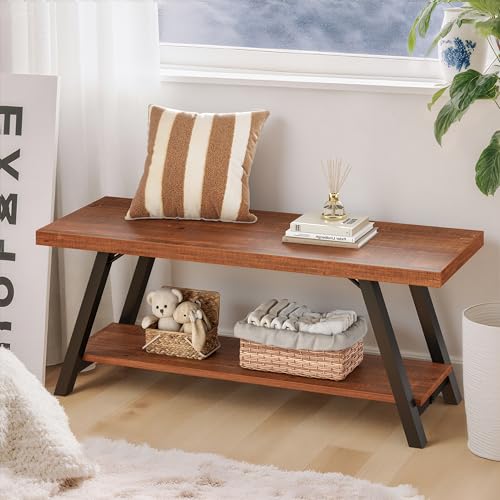 IBF ベンチ 杉材 天然木 無垢材 玄関ベンチ シューズ収納 収納付き ダイニングベンチ リビング 寝室 木製 長椅子 スチール脚 シンプル 北欧風 おしゃれ 幅120cm 高さ45cm 120×36×45cm