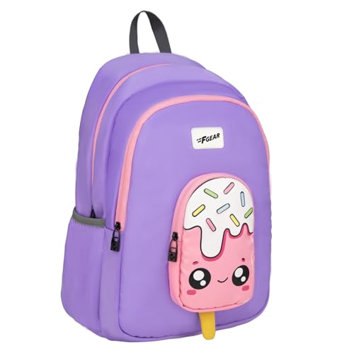 Image of F Gear Cocoa 23L Backpack|Soft Touch|Colourful & attractive theme brings a fun space-inspired look|with two Spacious Compartments,1 Front Pocket & Water Bottle Holder