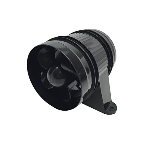 Ventilador de sentina PactradeMarine Turbo en línea de alta eficiencia, 12V, negro Cover