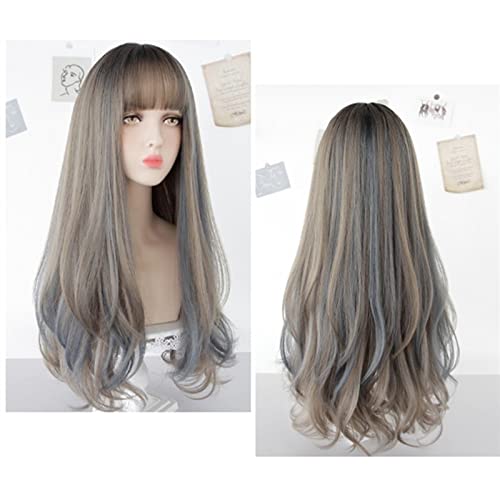 Perruque synthétique longue droite pour masquer la perte de cheveux