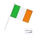 Kind Girl 25 Pack Ireland Flag,Irish Stick Hand Held Small Mini Round Top National Country Flags,Party Decorations Supplies for Parades,World Cup,Festival Events,International Festival.