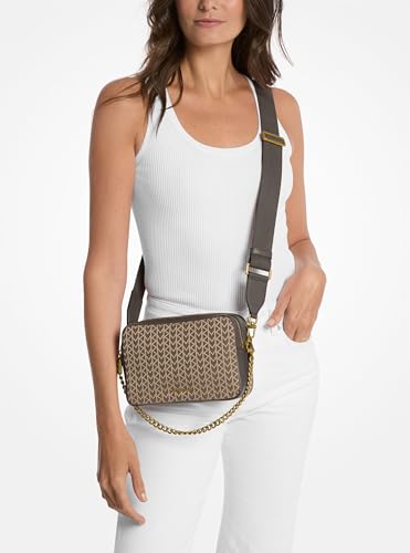 Image of Michael Kors Bryant Medium Double Zip Chain Camera Crossbody Bag