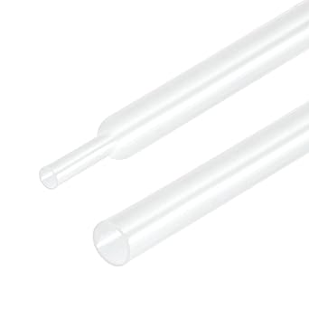 Rebower Heat Shrink Tubing 2:1 Cable Sleeving Tube Wrap, [for Electric Insulation Protection] - 0.6mm Dia/1m/Clear