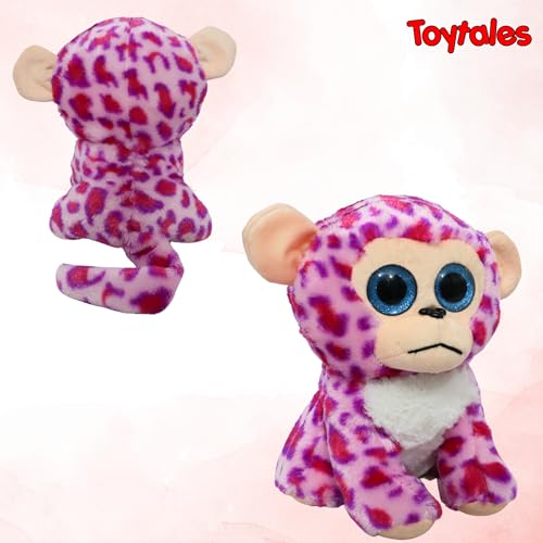 Image of TOYTALES Little Monkey Plush - Soft & Cuddly Stuffed Animal with Sparkly Eyes - 22CM (Multicolor)