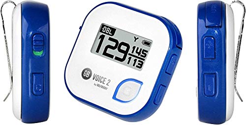 Golf Buddy Voice 2 Golf Rangefinder Talking Golf GPS Devices for Hat, Golf Distance Range Finder for Golfers, 14 Hours Battery Life, Water Resistant, Golf Accessories for Men and Women, White/Blue - Thumbnail 2