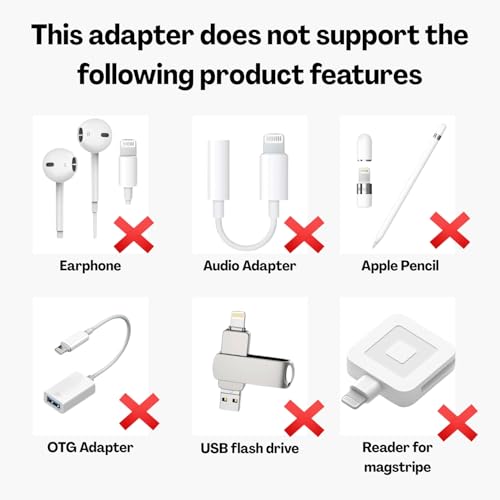 Image of TecoKart Type C Male to Lightning Female Adapter | USB C Converter for Charging | Type C Compatible with iPhone, iPad, Android & Type C Devices, with Lanyard
