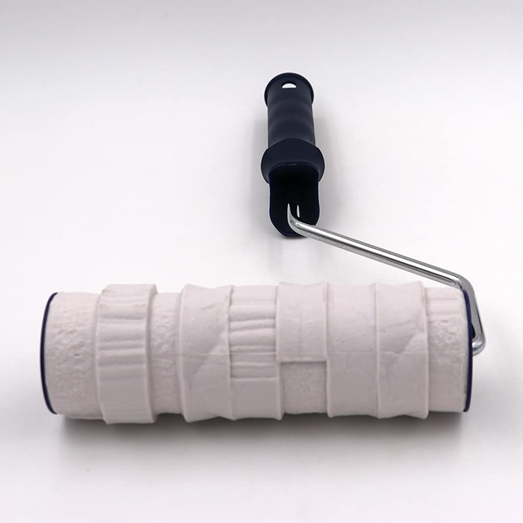 Kit de rodillos,Rodillos de pintura,Rodillo de pintura portátil con patrón de 8 "Rodillo de goma decorativo Patrón de ladrillo de imitación Cilindro de estampado Rodillo de pintura Rodillos de pintura
