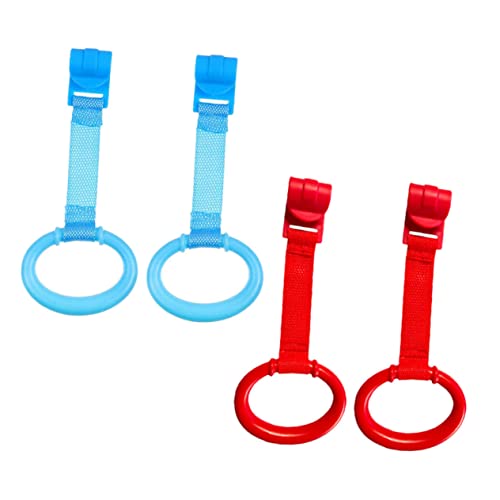 KAILIKETIY 4個ベビーベッド用プルリング 耐久性素材 幼児用スタンドリングハンドル 歩行補助 グラブリング 設計