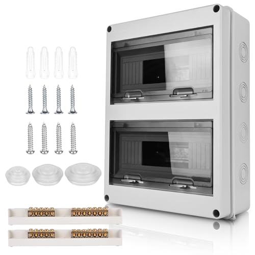 Coffret Electrique Etanche Exterieur Boîtier: Boîte Etanche Electrique Exterieur IP65, Tableau Electrique 2 Rangées, Boîtier Electrique Etanche, Coffret Electrique 24 Modules Pour Disjoncteur Mural