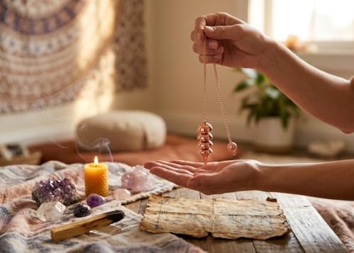 Image of Osiris Egyptian Openable Copper Pendulum for Reiki Healing, Dowsing & Chakra Balancing - Divination & Meditation Tool for Energy Cleansing