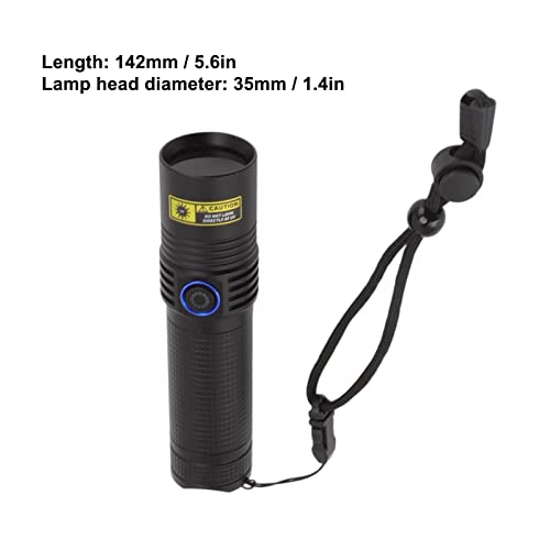 Lanterna UV de 365nm, saída de 3000mW de luz negra, tocha portátil, brilho forte profissional, portá