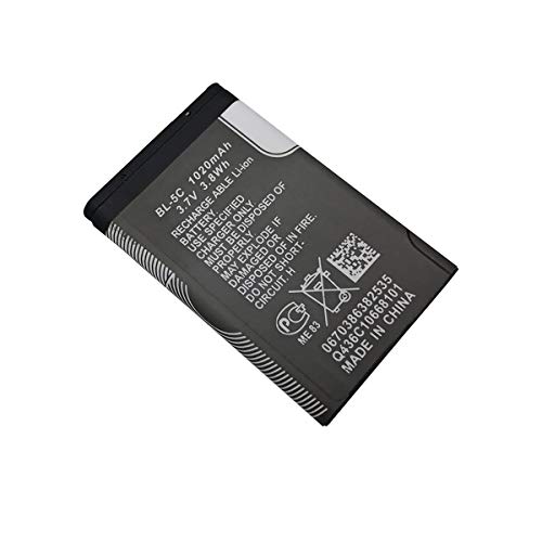 1 Pièce 1020mAh BL-5C BL5C BL 5C Batterie pour Nokia 6230 6330 6263 6267 6270 6555 6600 6630 6670 6680 6681 6682 6820 (1 Pièces)