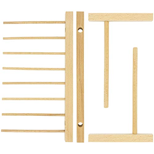 Southern Homewares Escorredor dobrável de madeira para macarrão de madeira de faia natural, tamanho