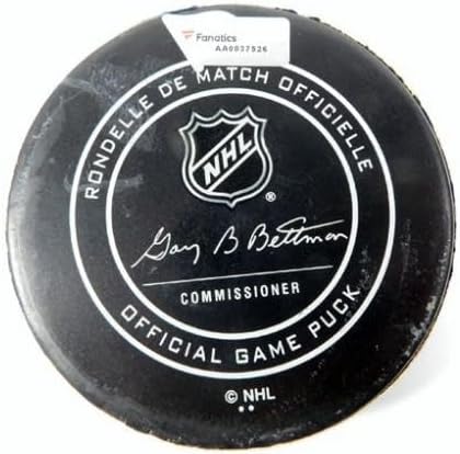 2019 Arizona Coyotes vs. Vancouver Canucks Game Used Puck 2-28-19 AA0037526 - NHL Unsigned Game Used Pucks