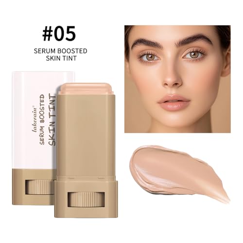 Beauty Balm Serum Boosted Skin Tint – Hydrating Tinted Moisturizer Foundation Stick, Portabl Moisturizing Contour Stick for Face Makeup (# 05) - Image 3